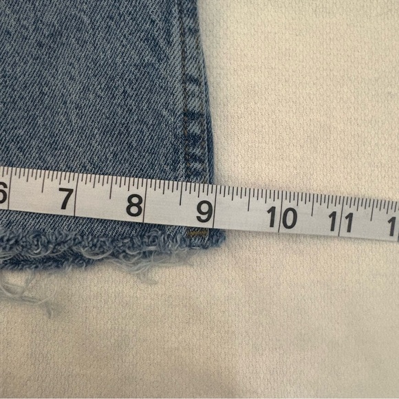 The Drop Raw Hem Straight Leg Jeans Light Wash Minimal Denim 28 - Picture 9 of 13